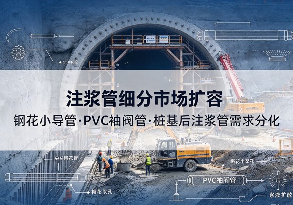 班玛注浆管细分市场扩容，隧道钢花小导管、PVC 袖阀管、桩基后注浆管需求分化